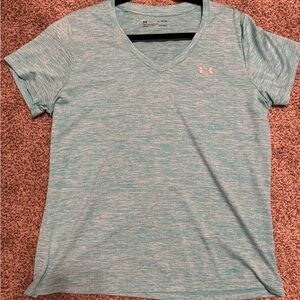 Under Armour Women's Heathered Teal V-Neck Tee